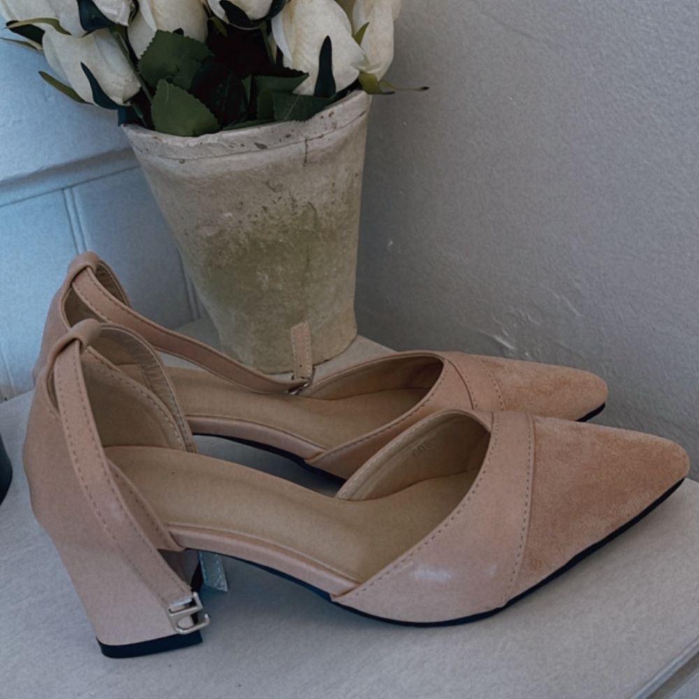 Suede Chunky Heels
